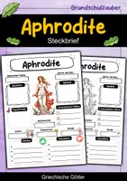 Vorschau - Arbeitsblätter - Steckbrief Aphrodite - Griechische Götter - Deckblatt