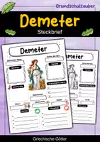 Vorschau - Arbeitsblätter - Steckbrief Demeter - Griechische Götter - Deckblatt
