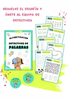 Vista previa - Hojas de trabajo - Detectives de palabras. Juego de alfabetización - Portada