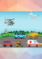 Vorschau - Spiele - Spiel: "Was fehlt?" Fahrzeuge, Lerntheke, Zusatzaufgabe, Wortschatz - Seite 1