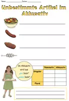 Vorschau - Arbeitsblätter - Unbestimmte Artikel im Akkusativ "Wir grillen" Merkblatt und Präsentation zur Einführung - DaZ / DaF / Deutsch - Seite 3