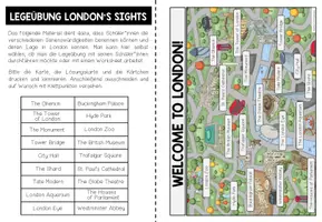 Vorschau - Arbeitsblätter - London Sights – Map Work und Kartenarbeit | Legeübung und Arbeitsblätter 4.–5. Klasse - Seite 1