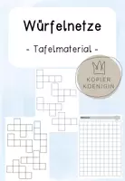 Vorschau - Arbeitsblätter - Würfelnetze - Tafelmaterial und Karo-Papier - Deckblatt