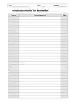 Vorschau - Mal- und Bastelvorlagen - Inhaltsverzeichnis für Hefter (Vorlage) - Deckblatt