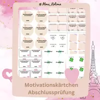 Vorschau - Anderer Materialtyp - Motivations-Kärtchen Abschlussprüfung Kinderriegel - Deckblatt
