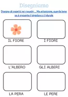 anteprima - Esercizi - Disegniamo il singolare e il plurale - Pagina di copertina