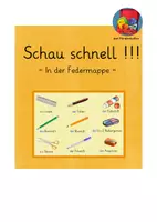 Vorschau - Spiele - Wortschatzerweiterung: Schau schnell - Federmappeninhalt - Deckblatt