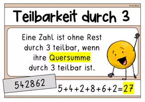 Vorschau - Poster - Teilbarkeitsregeln (Poster, Merkblatt, Legematerial) - Seite 2