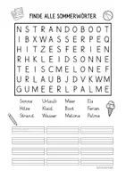 Vorschau - Spiele - Wörter suchen - Sommer - Klasse 1/2 - Seite 1