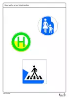 Vorschau - Mal- und Bastelvorlagen - Verkehrszeichen ausmalen – Für Fußgänger - Seite 2
