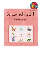 Vorschau - Spiele - Wortschatzerweiterung: Schau schnell !!! - Haustiere - Deckblatt