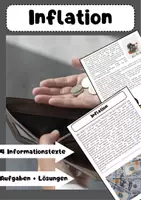 Vorschau - Arbeitsblätter - Inflation - Informationstexte + Aufgaben: Lückentexte und Fragen - Deckblatt