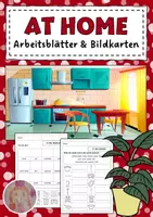 Vorschau - Arbeitsblätter - Vocabulary: At Home - Wortschatz: Zuhause (auf Englisch) - Deckblatt