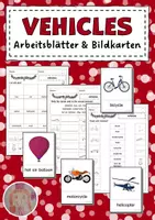 Vorschau - Arbeitsblätter - Vocabulary: Vehicles / Wortschatz: Fahrzeuge - Deckblatt