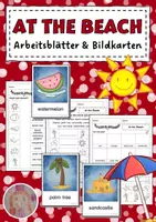 Vorschau - Arbeitsblätter - Vocabulary At the Beach / Wortschatz: Am Strand - Deckblatt