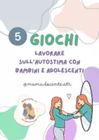 anteprima - Materiale di supporto/inclusione - 5 giochi per lavorare sull'AUTOSTIMA - Pagina di copertina