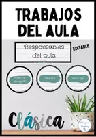 Vista previa - Decoración del aula - Tarjetas responsables de aula - editable - ESTILO CLÁSICA - Portada