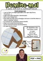 forhåndsvisning - 6 dominomaler med bakside | Lag dine egne dominobrikker - side 1