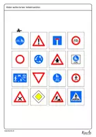 Vorschau - Arbeitsblätter - Verkehrszeichen und ihre Bedeutung – Fahrradprüfung - Seite 1