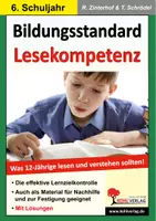 Vorschau - Arbeitsblätter - Bildungsstandard Lesekompetenz Klasse 6 | Sachtexte, Fabeln, Erzählungen, Lernzielkontrolle | Deutsch Sekundarstufe I Klasse 6 Lösungen - Deckblatt
