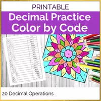 anteprima - Esercizi - Operazioni con i decimali | fogli da colorare 🇬🇧 - Pagina di copertina