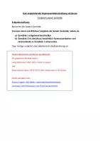 Vorschau - Test - Matrix zu vergleichender Gegenstandsbeschreibung - Deckblatt