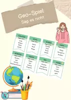 Vorschau - Spiele - Geographie Spiel - Sag es nicht - Deckblatt