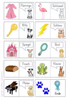 Vorschau - Spiele - Hunde Domino zu Mitlauthäufungen Lesen Deutsch 1.Klasse, 2.Klasse - Seite 2