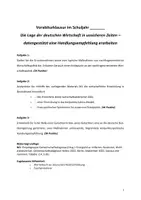 Vorschau - Klassenarbeiten - Vorabitur Klausur Sozialwissenschaften mit EWH Wirtschaftspolitik Datenanalyse und Handlungsempfehlung - Deckblatt