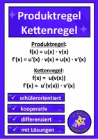 Vorschau - Arbeitsblätter - Einführung Produktregel und Kettenregel – Arbeitsblätter Mathematik - Deckblatt