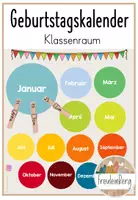 Vorschau - Anderer Materialtyp - Geburtstagskalender - Bunte Kreise - Deckblatt