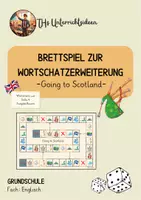 Vorschau - Spiele - Vokabelspiel zum Thema "Going to Scotland" (Sally 4 - Ausgabe Bayern) - Deckblatt