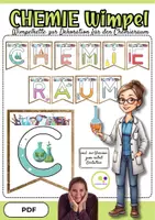 Vorschau - Mal- und Bastelvorlagen - Materialpaket: Wimpelketten für den Chemieraum für Weihnachten & Co - Seite 1