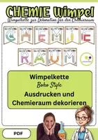 Vorschau - Mal- und Bastelvorlagen - Materialpaket: Wimpelketten für den Chemieraum für Weihnachten & Co - Seite 2