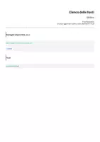 anteprima - Materiale di supporto/inclusione - Elenco delle fonti - Pagina di copertina