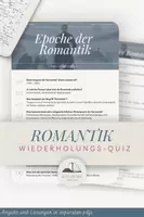 Vorschau - Test - Romantik Epochen Quiz / Test für Oberstufe und Abitur - Deckblatt