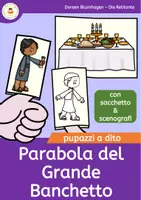 anteprima - Materiale per pittura e bricolage - Parabola del Grande Banchetto - Pupazzi a dito delle storie bibliche - Pagina di copertina