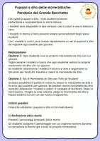anteprima - Materiale per pittura e bricolage - Parabola del Grande Banchetto - Pupazzi a dito delle storie bibliche - Pagina 1