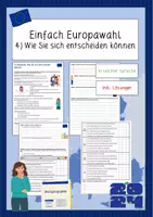 Vorschau - Stundenentwürfe - Einfach Europawahl - 4) Wie Sie sich entscheiden können (leichte Sprache) - Deckblatt