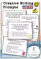 Vorschau - Aufgabenkarten - Creative Writing Prompts - English stories - Deckblatt