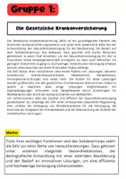 Vorschau - Arbeitsblätter - Sozialversicherungen - gesetzliche Versicherungen - Gruppenarbeit - Seite 1