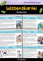 Vorschau - Stationenlernen - Wissenskartei - Südkorea - Deckblatt