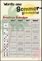Vorschau - Arbeitsblätter - Sommergeschichte, kreatives Schreiben, Würfel eine Geschichte, Schuljahresende - Seite 1