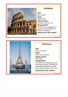 Vorschau - Bildkarten - Sehenswürdigkeiten Europa Lese-/ Abschreibkarten - Deckblatt
