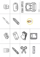 Vista previa - Hojas de trabajo - School supplies mini book - página 3