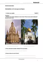 Vorschau - Arbeitsblätter - Kirchen - Arbeitsblätter mit Lösungen - Deckblatt
