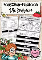 Vorschau - Mal- und Bastelvorlagen - Erdbeere: Forscher-Flipbook (Sinneserkundung) - Deckblatt