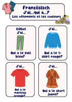 Vorschau - Spiele - Französisches Lesespiel J’ai..Qui a? Vêtements et couleurs - Deckblatt