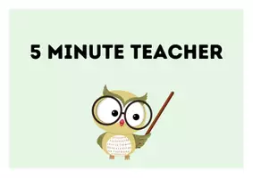 Vorschau - Aufgabenkarten - 5 minute teacher - Warm up activity - Deckblatt