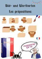 Vorschau - Bildkarten - Bild- und Wortkarten Les prépositions - Seite 1